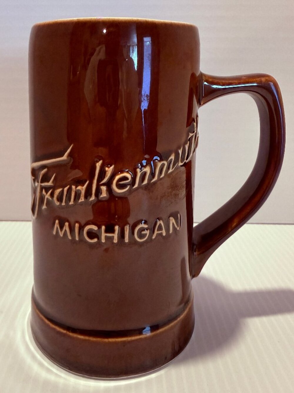 Vintage Frankenmuth Michigan Stein Mug By Hall 1960s 6" tall